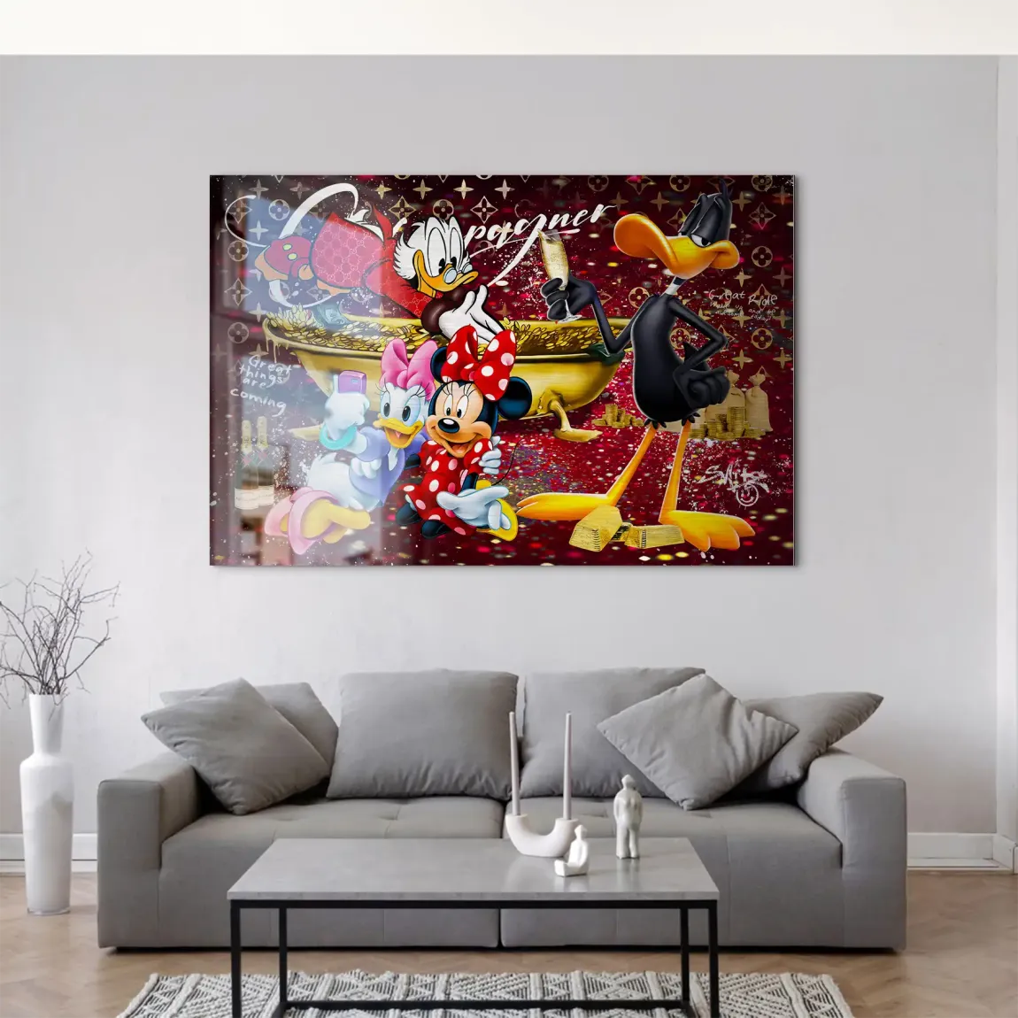 Luxury Duck Party AluDibond Gebürstet