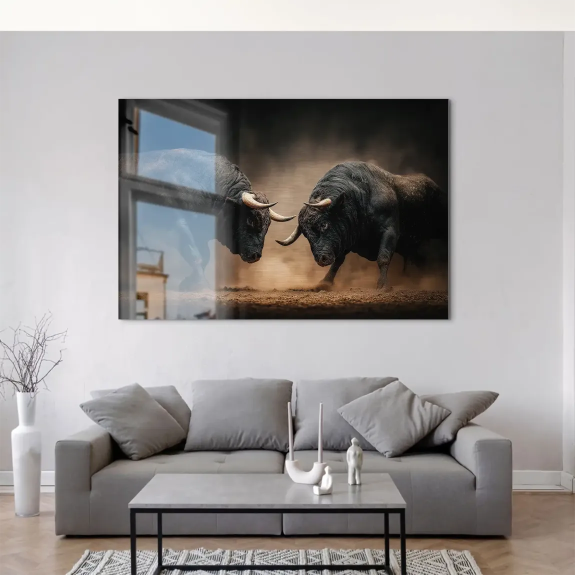 Bulls of Valor Alu Dibond Gebürstet