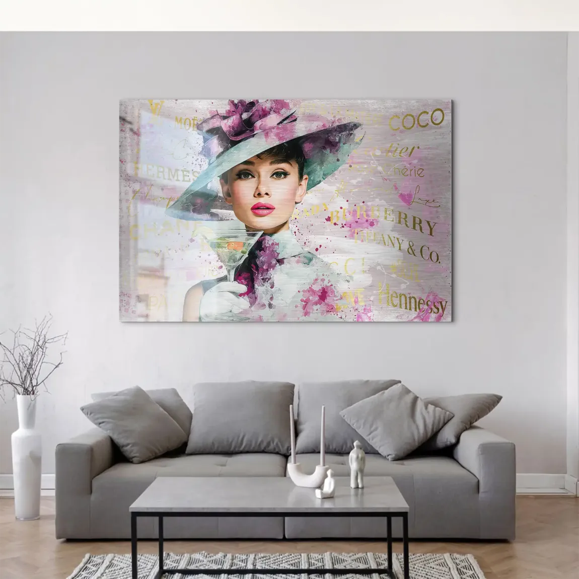 Audrey Hepburn Couture Elegance AluDibond Gebürstet