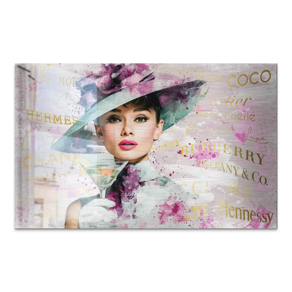Audrey Hepburn Couture Elegance AluDibond Gebürstet
