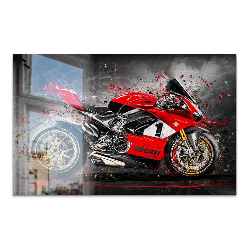 Ducati 916 V4 Abstrakt AluDibond Gebürstet INGALERIE
