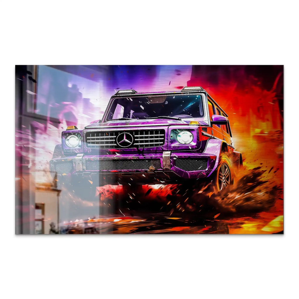 Mercedes G63 Abstrakt Offroad AluDibond Gebürstet INGALERIE