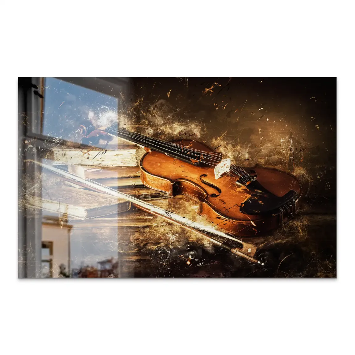 Silent Strings Violine AluDibond Gebürstet