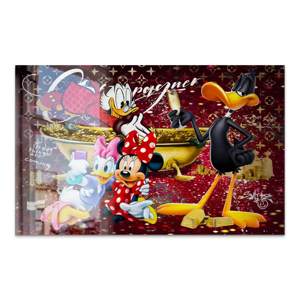 Luxury Duck Party AluDibond Gebürstet