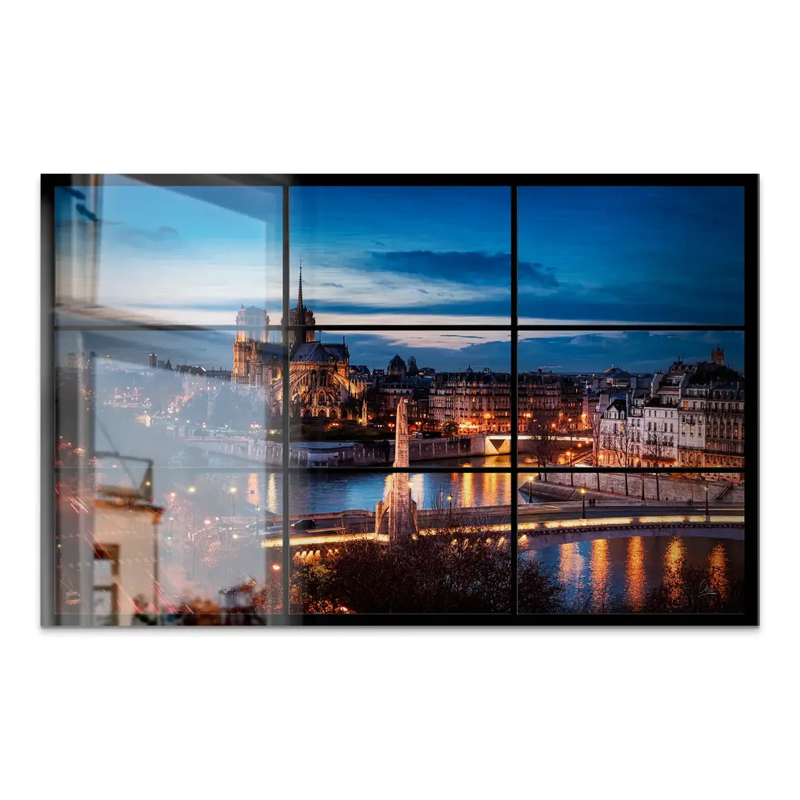 Twilight over Paris Alu Gebürstet