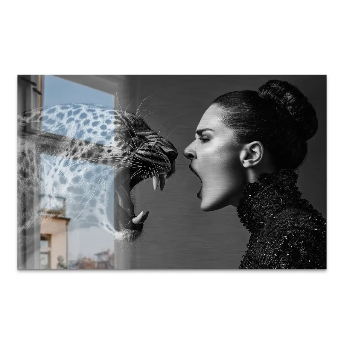 Wild Leopard Connection AluDibond Gebürstet