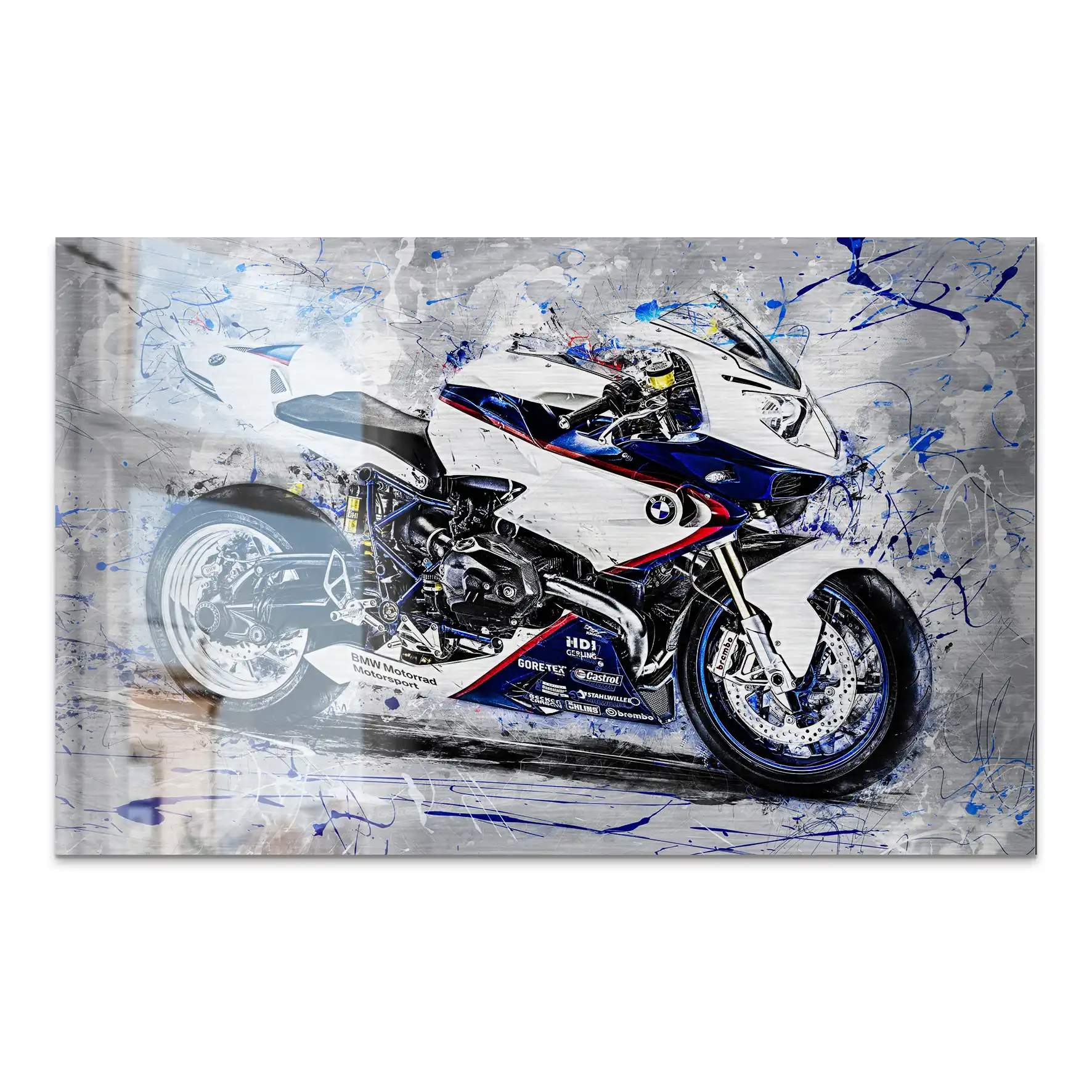 BMW HP2 Sport Abstrakt Alu Gebürstet Bild INGALERIE