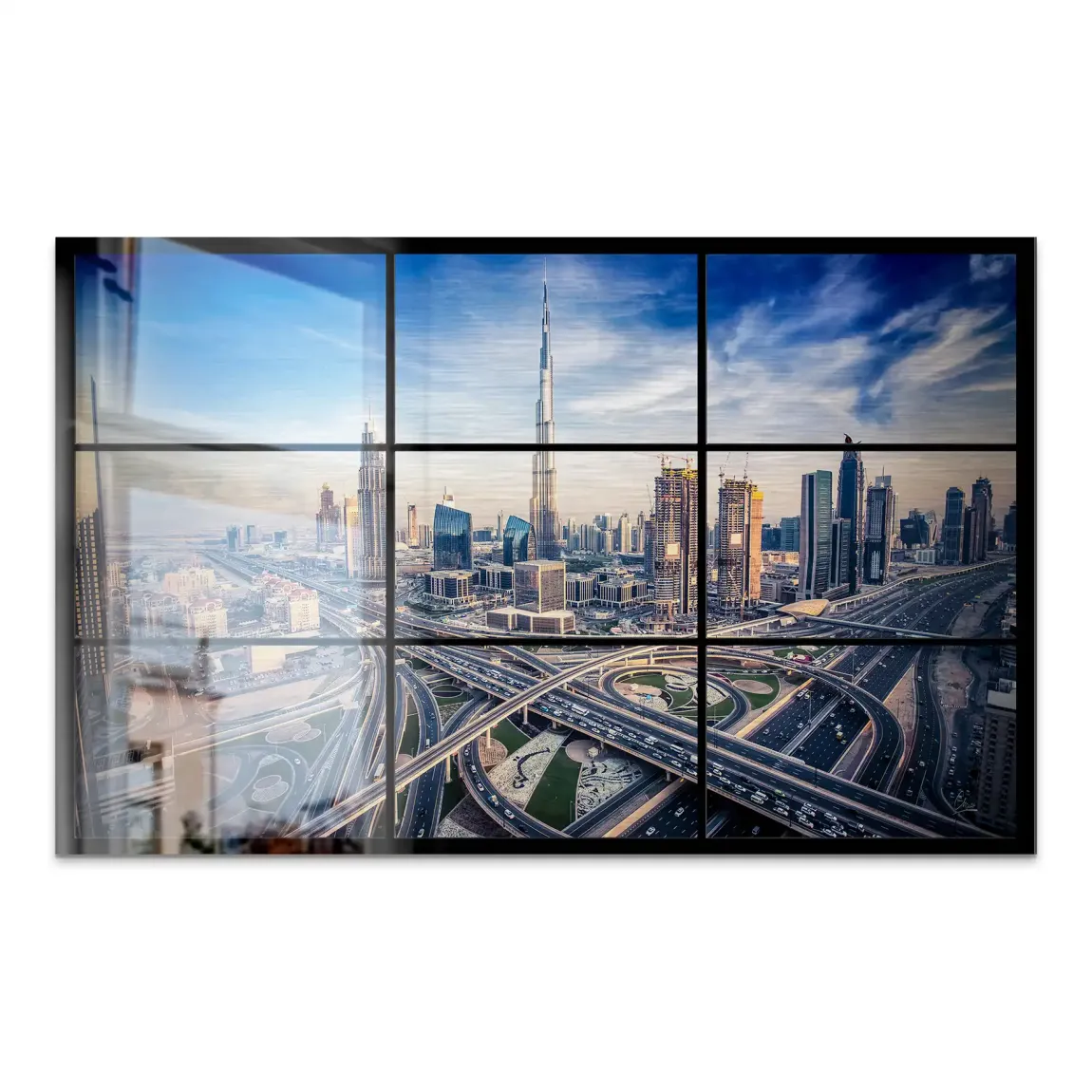 Skyline Dreams Dubai AluDibond Gebürstet