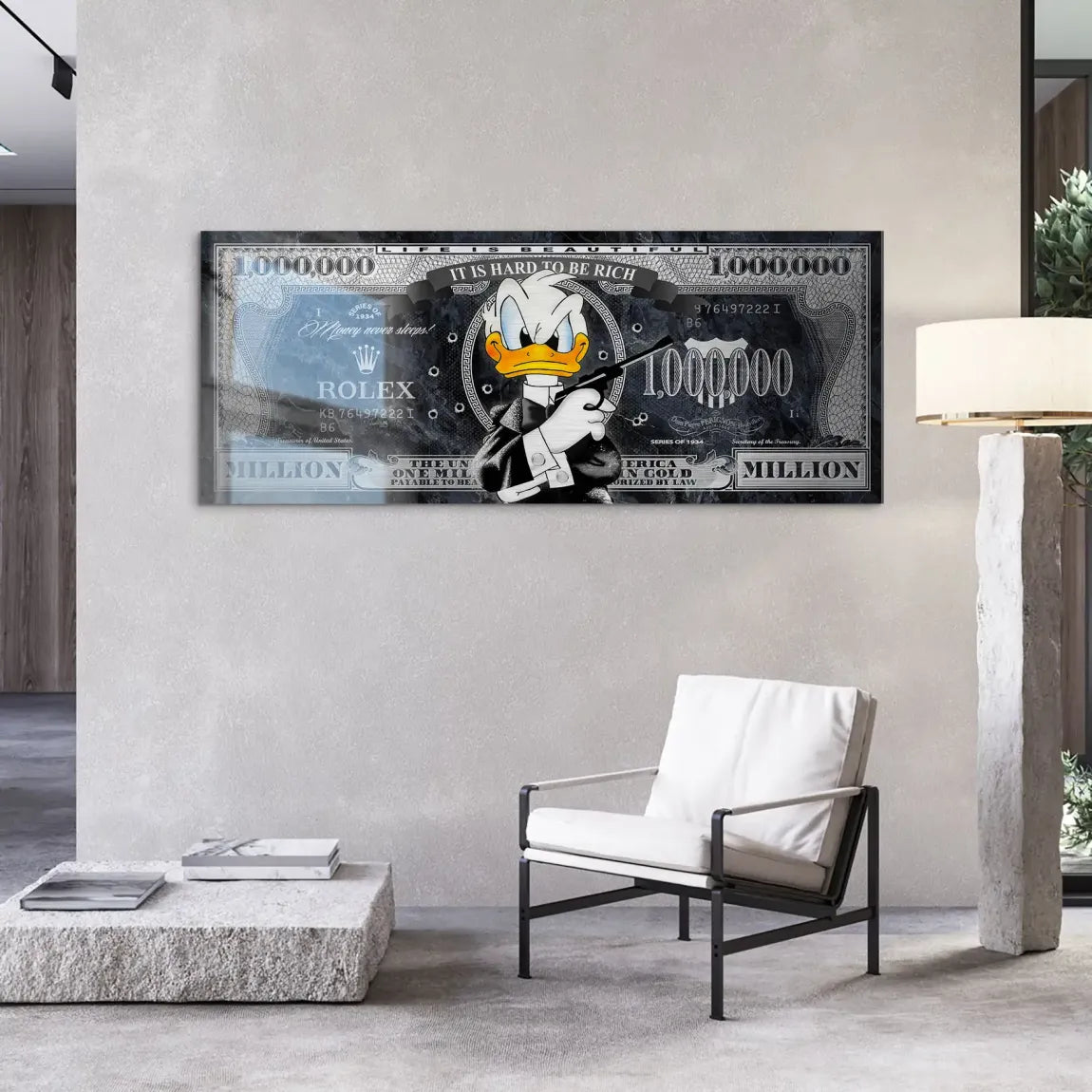 Donald Duck Bond Game Pop Art Alu Gebürstet INGALERIE