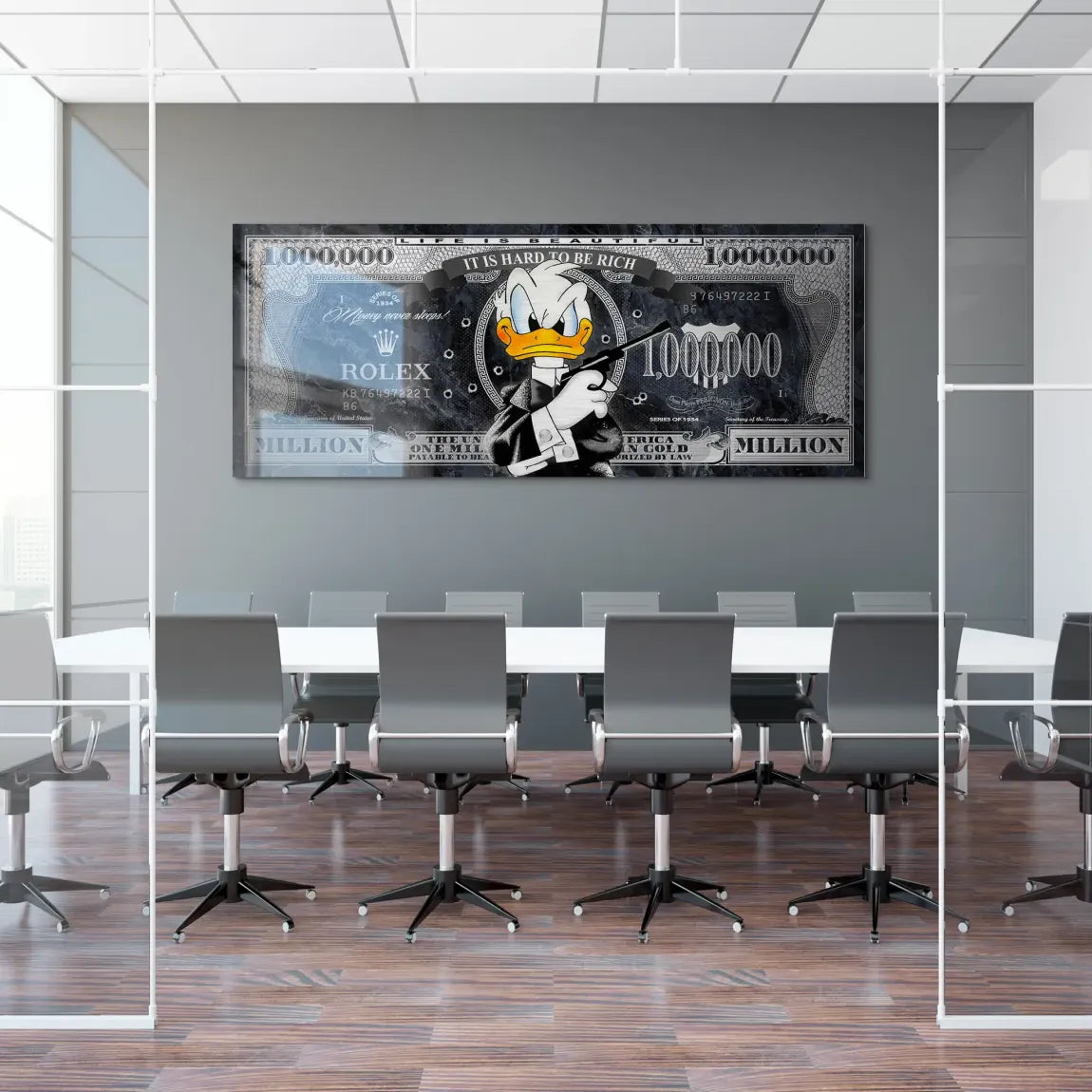 Donald Duck Bond Game Pop Art Alu Gebürstet INGALERIE
