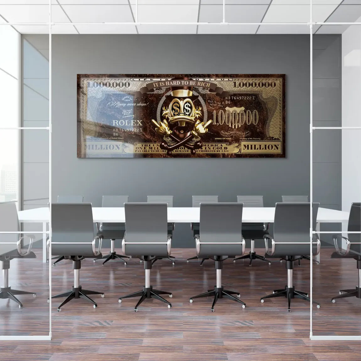 Dagobert Totenkopf Retro Dollar Alu Gebürstet INGALERIE