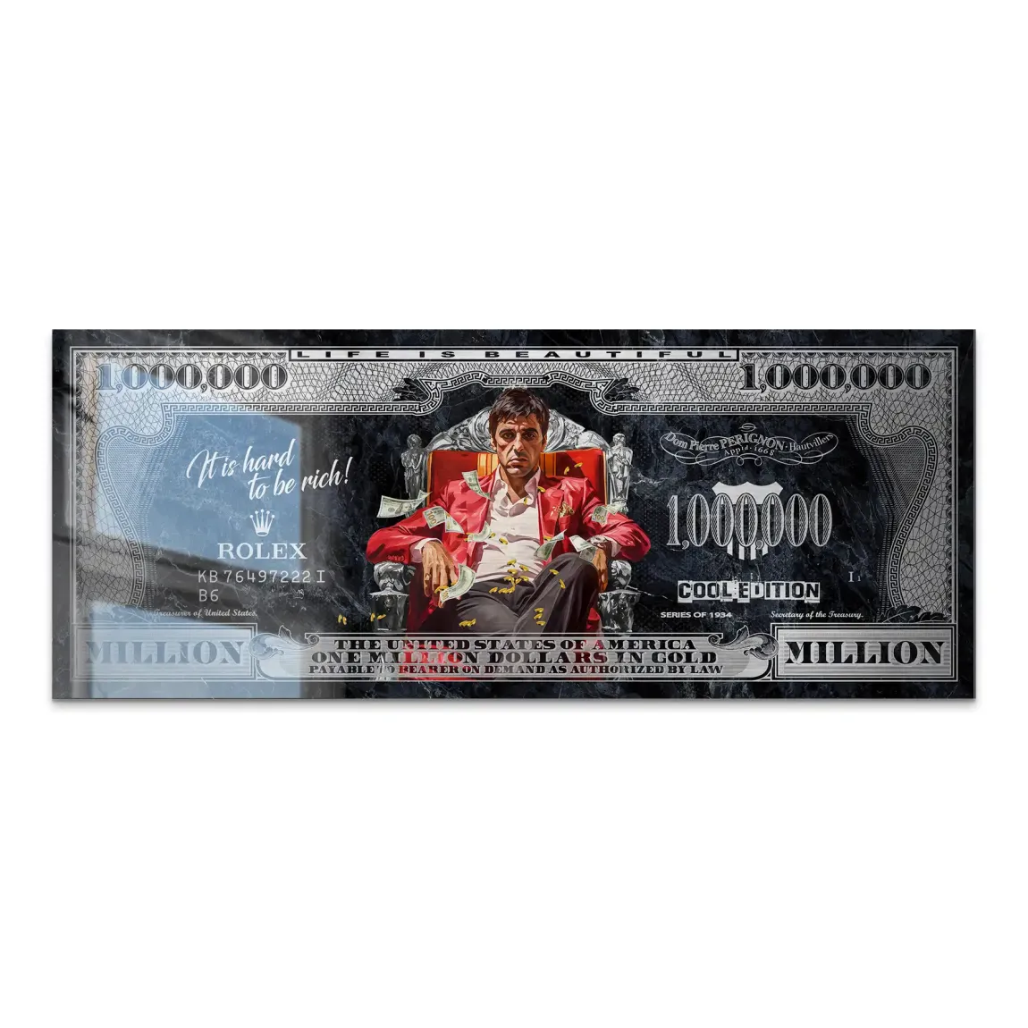 Scarface Million Dollar Prestige AluDibond Gebürstet