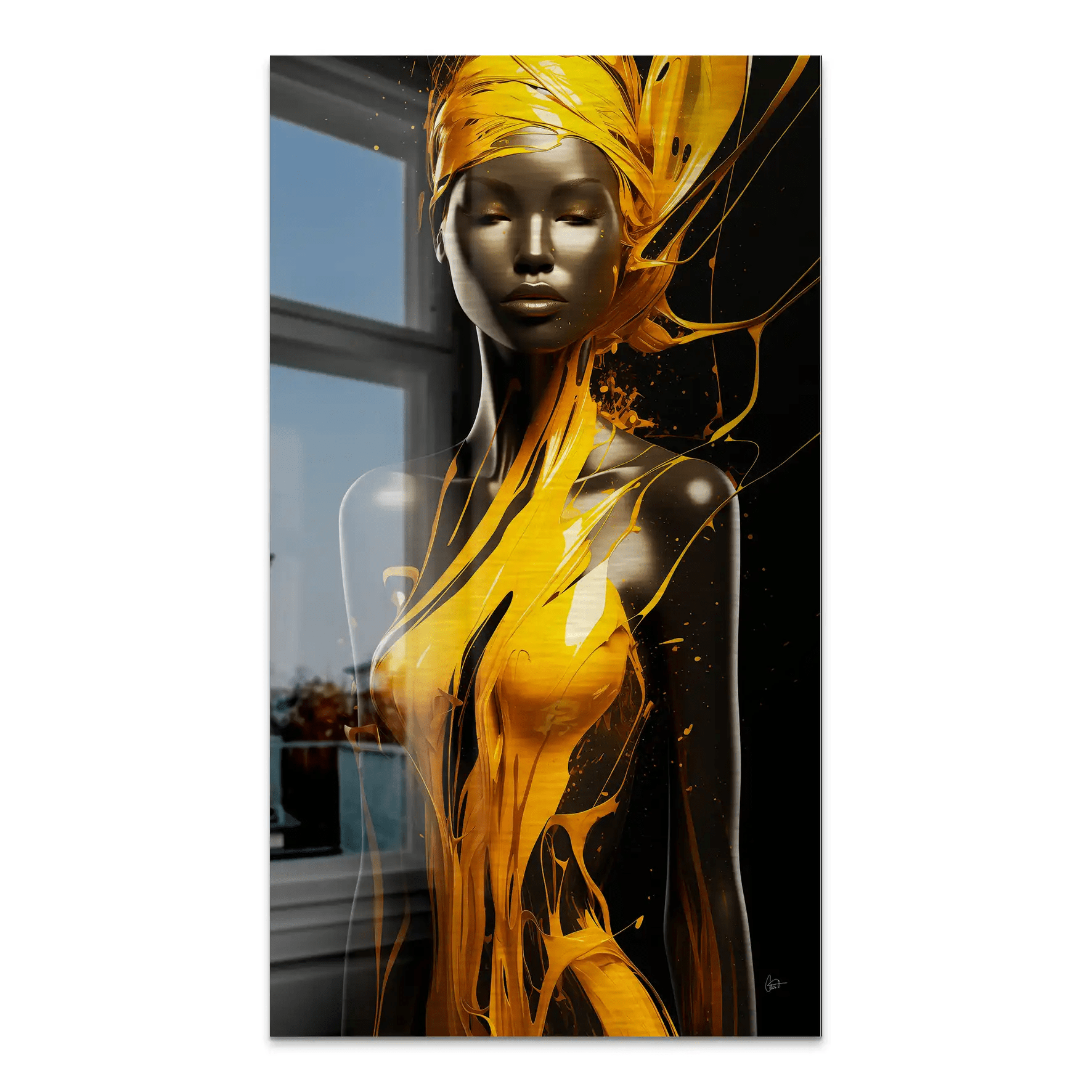 Black Splash Alu Gebürstet Bild INGALERiE
