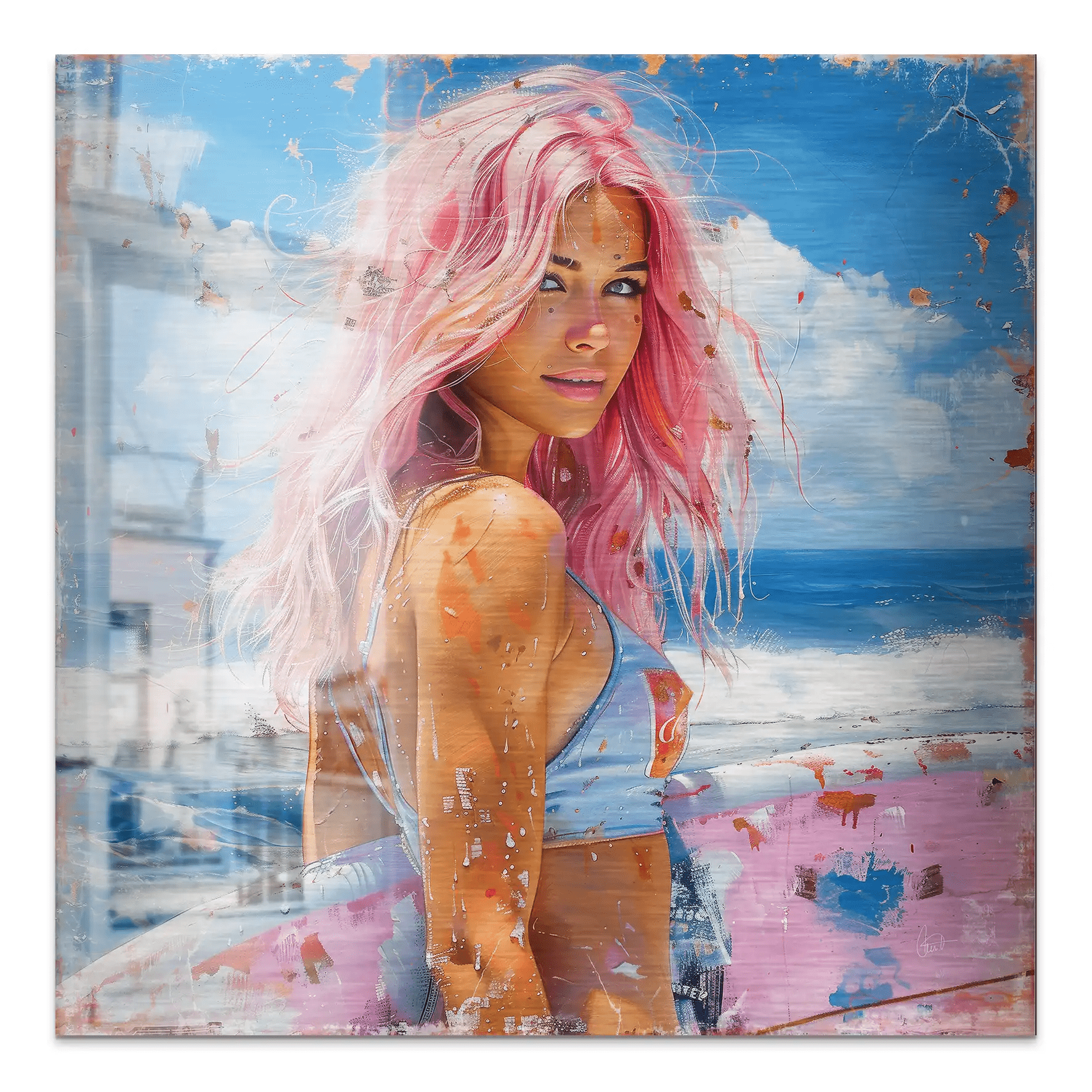 Beach Girl Nr.4 Alu Gebürstet Bild INGALERIE