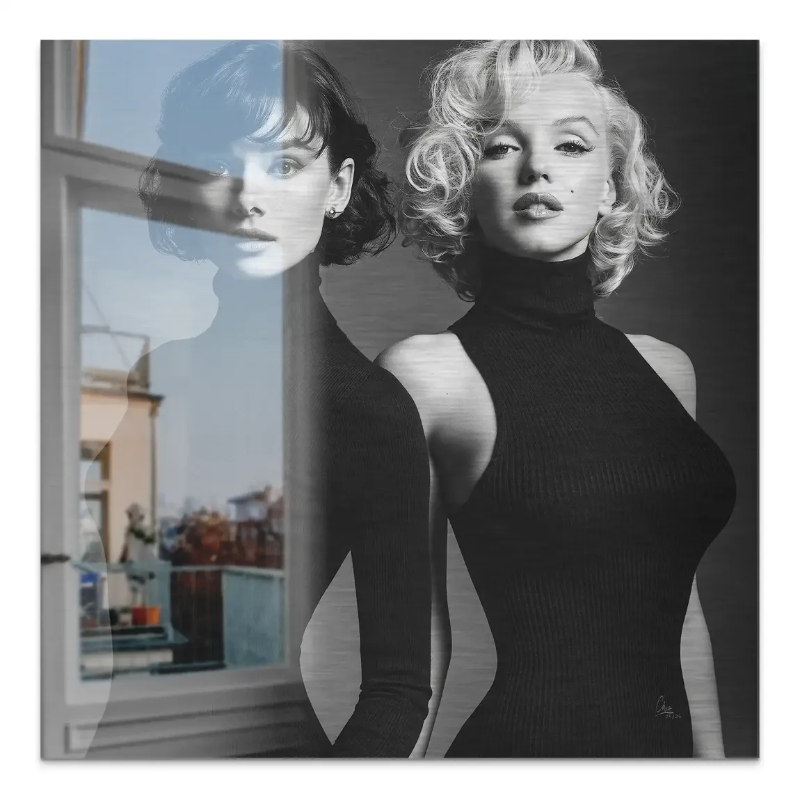 Audrey & Marilyn Aluminiumbild gebürstet