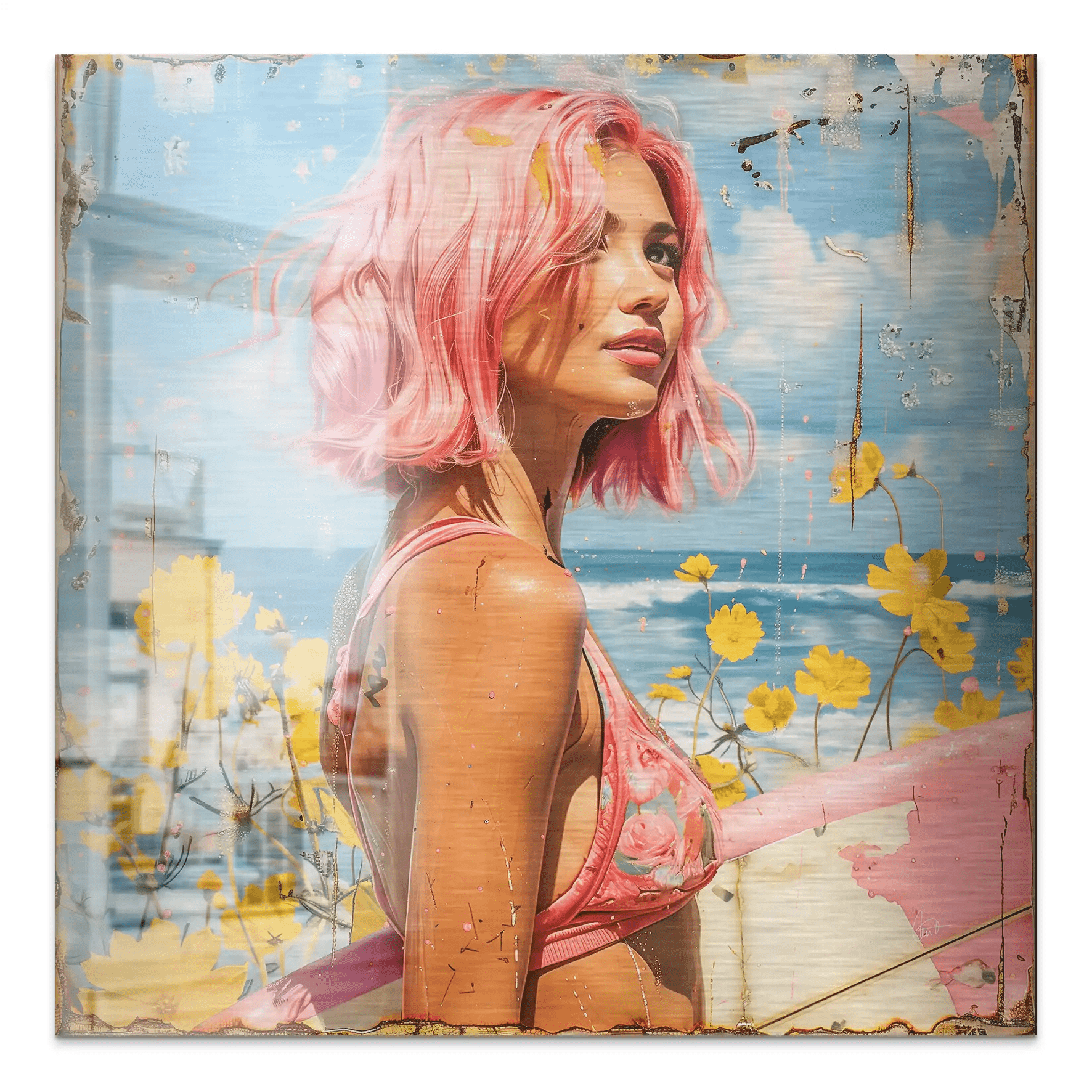 Beach Girl Nr.2 Alu Gebürstet Bild INGALERIE