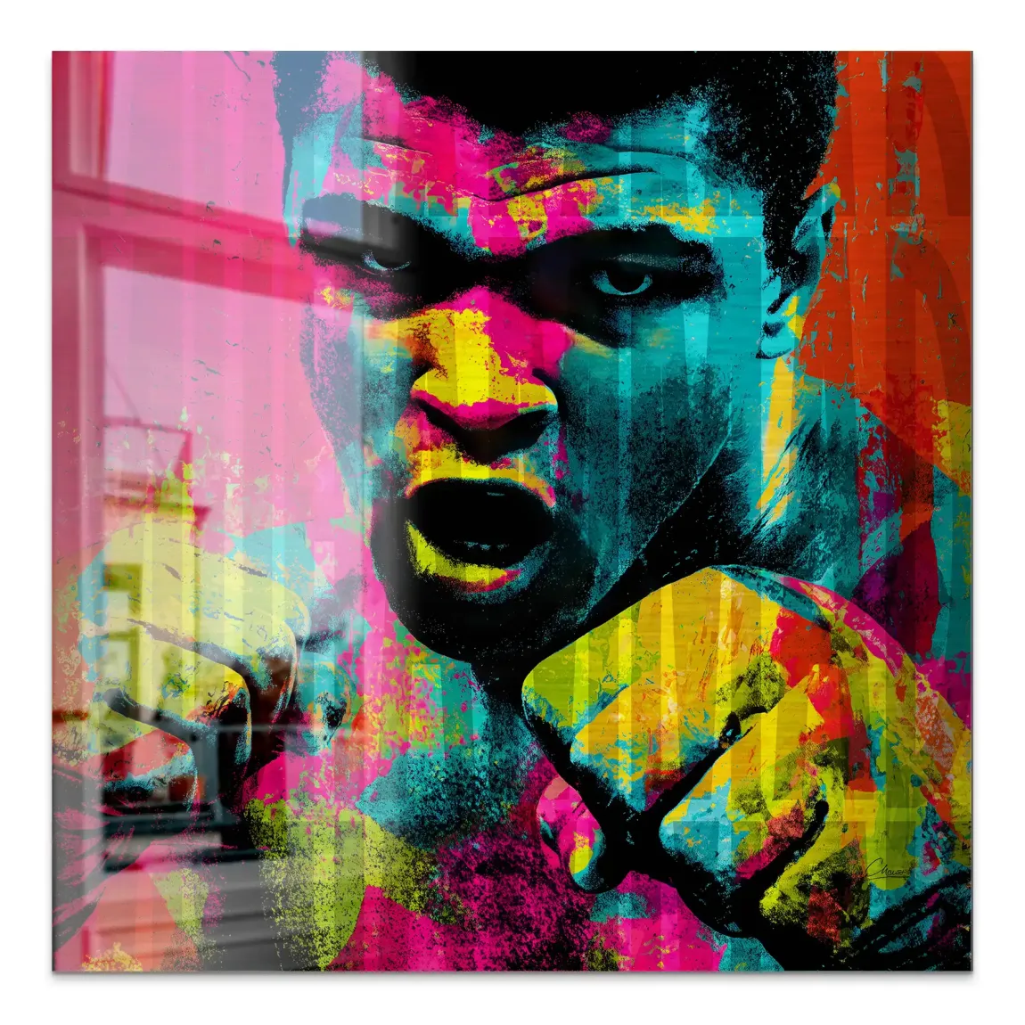 Muhammad Ali The Greatest in Color Alu Gebürstet Bild INGALERIE