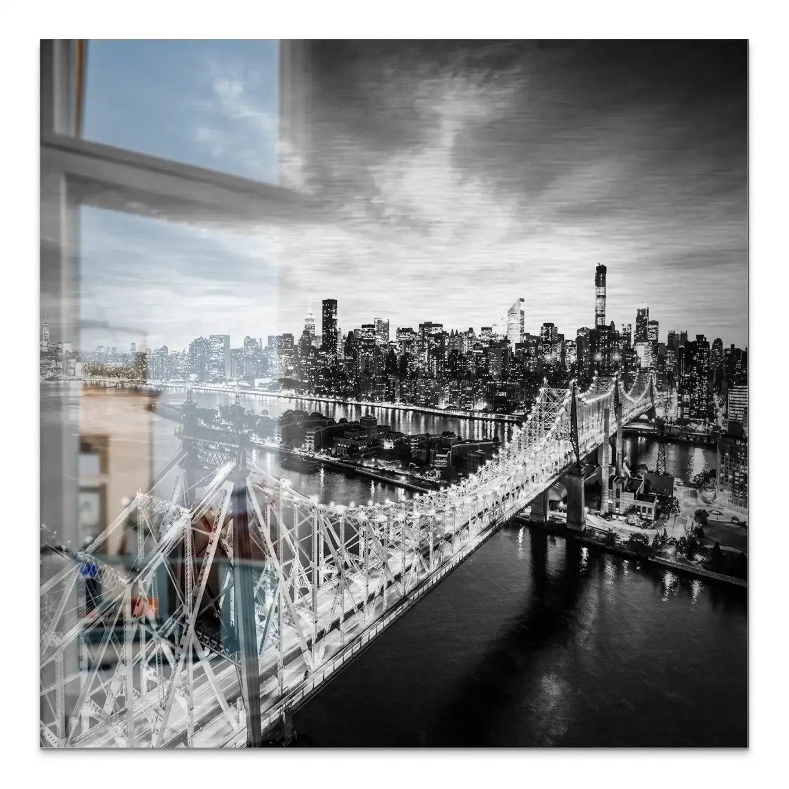 New York Noir Aluminiumbild gebürstet