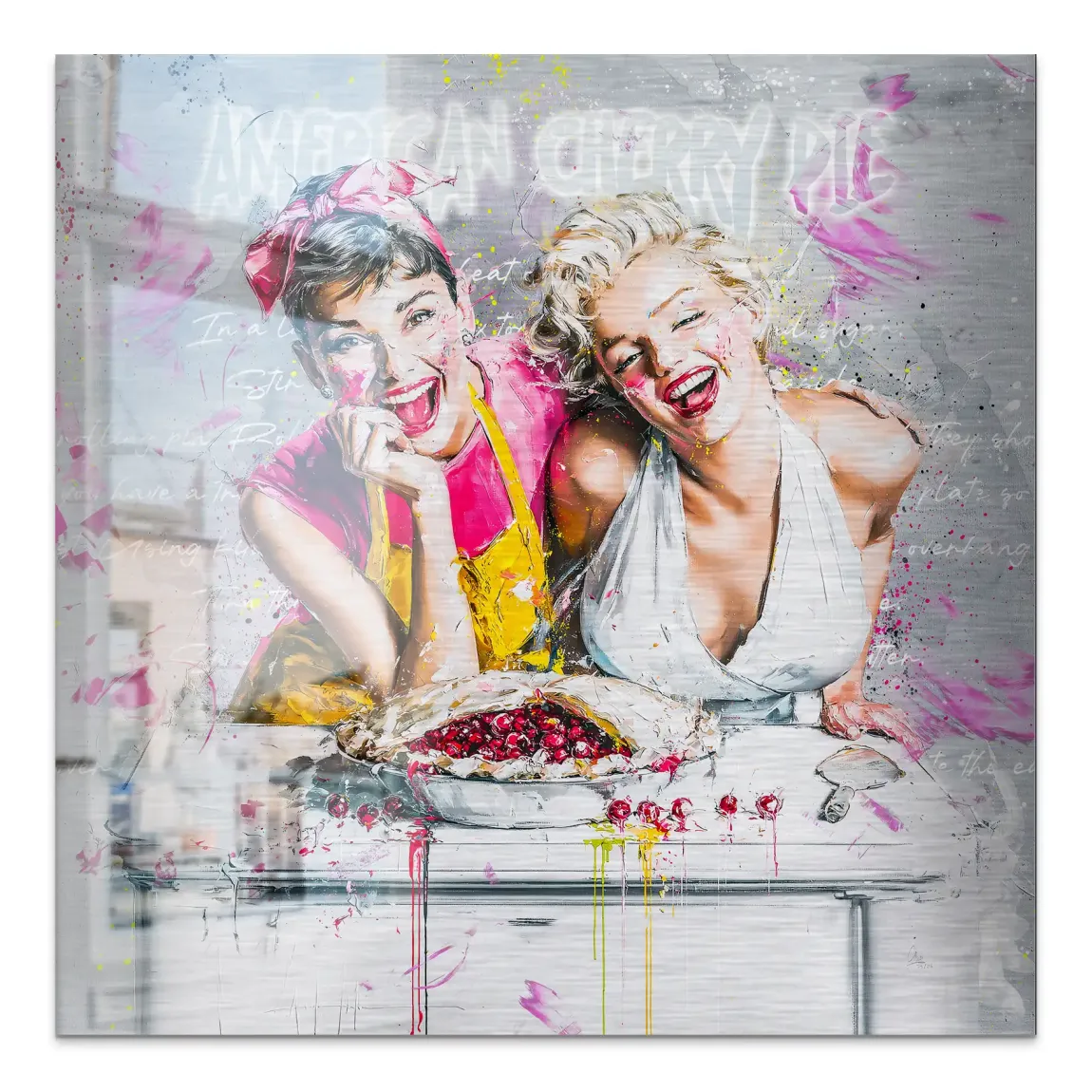 Audrey Marilyn Glam Aluminiumbild gebürstet