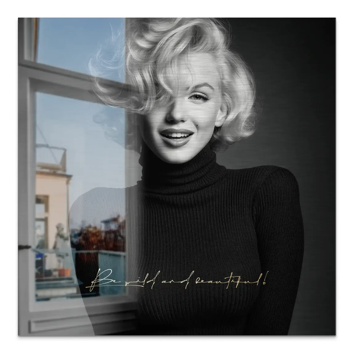 Marilyn Monroe Be Wild Aluminiumbild gebürstet