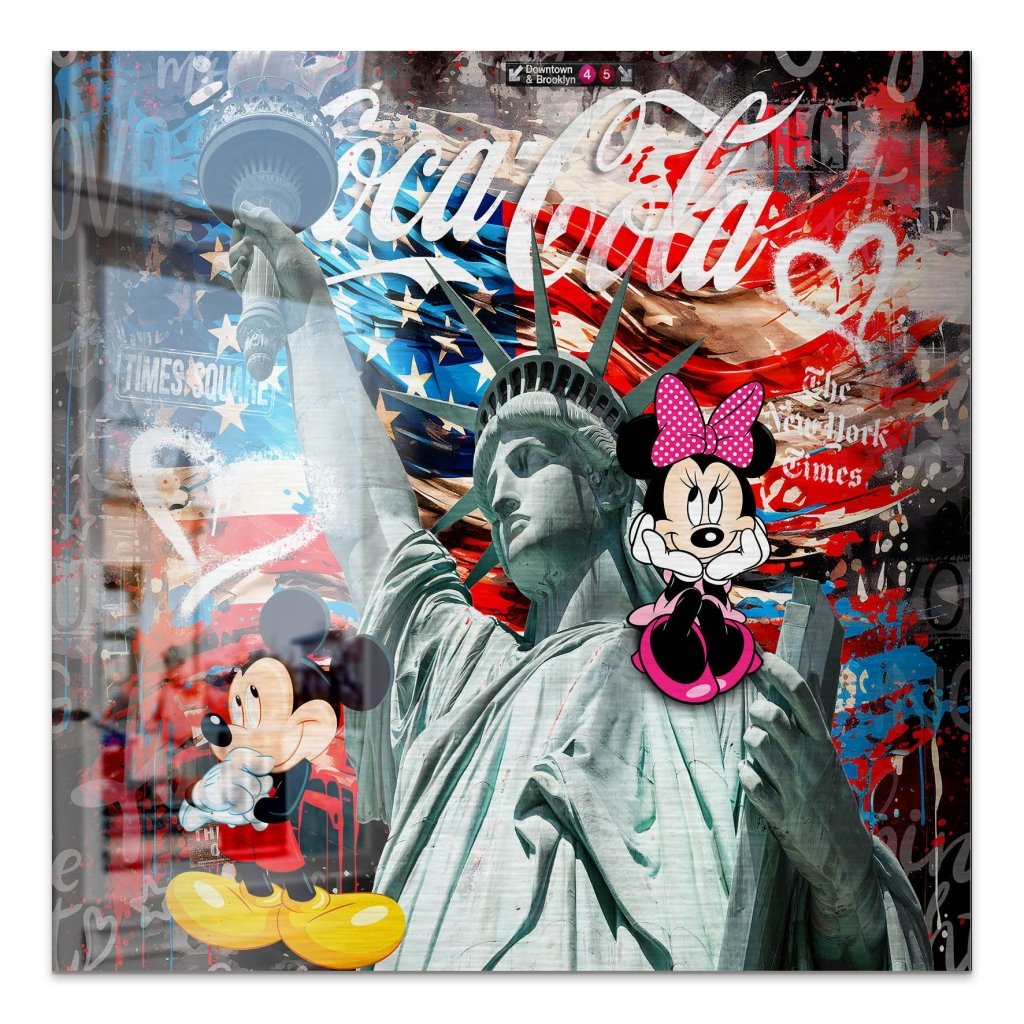 Micky USA Pop Art Alu Gebürstet INGALERIE