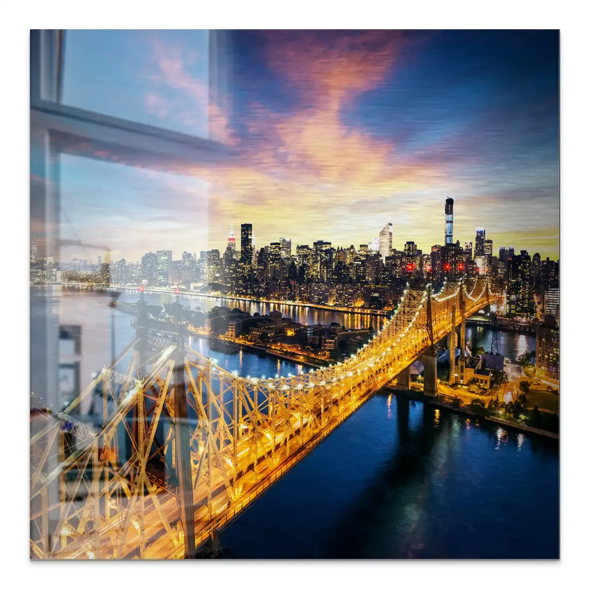 Manhattan Panorama Aluminiumbild gebürstet