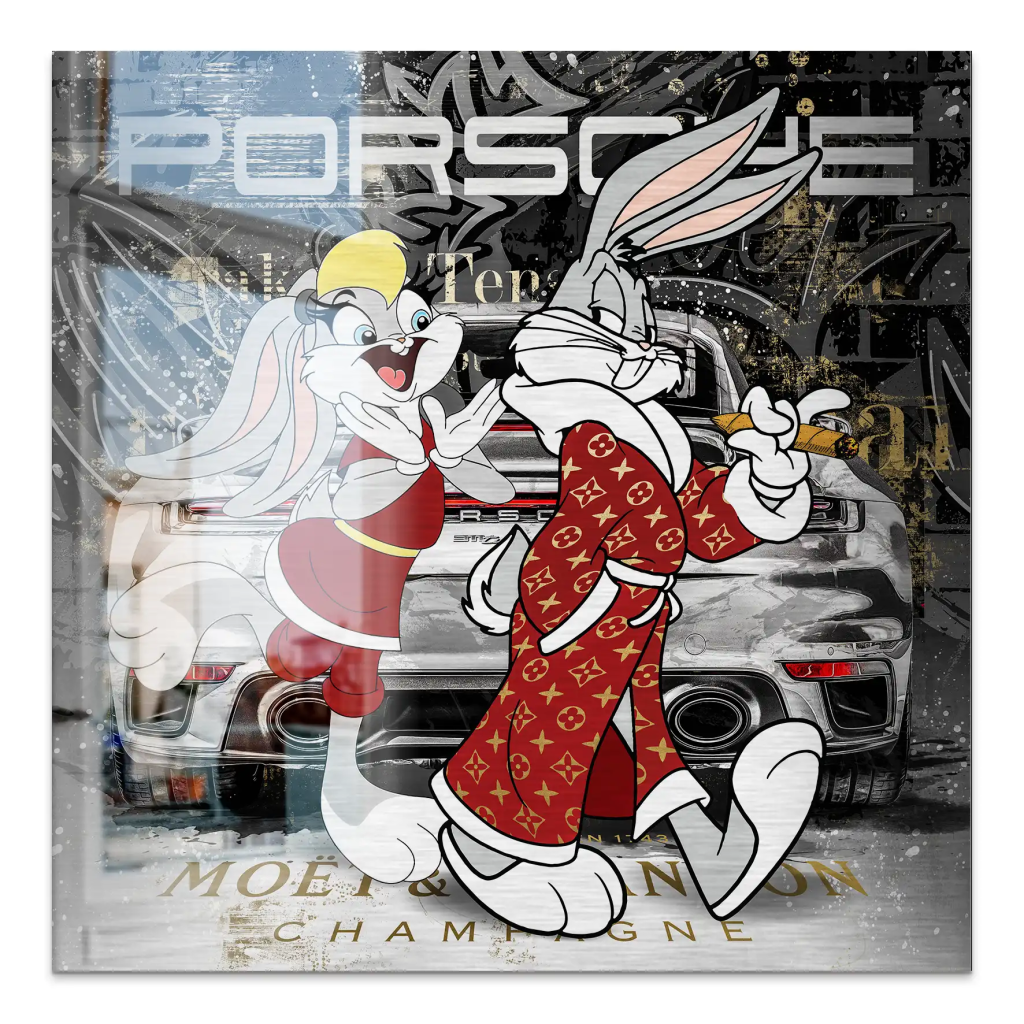 Mr. Bunny Porsche Alu Gebürstet Bild INGALERIE