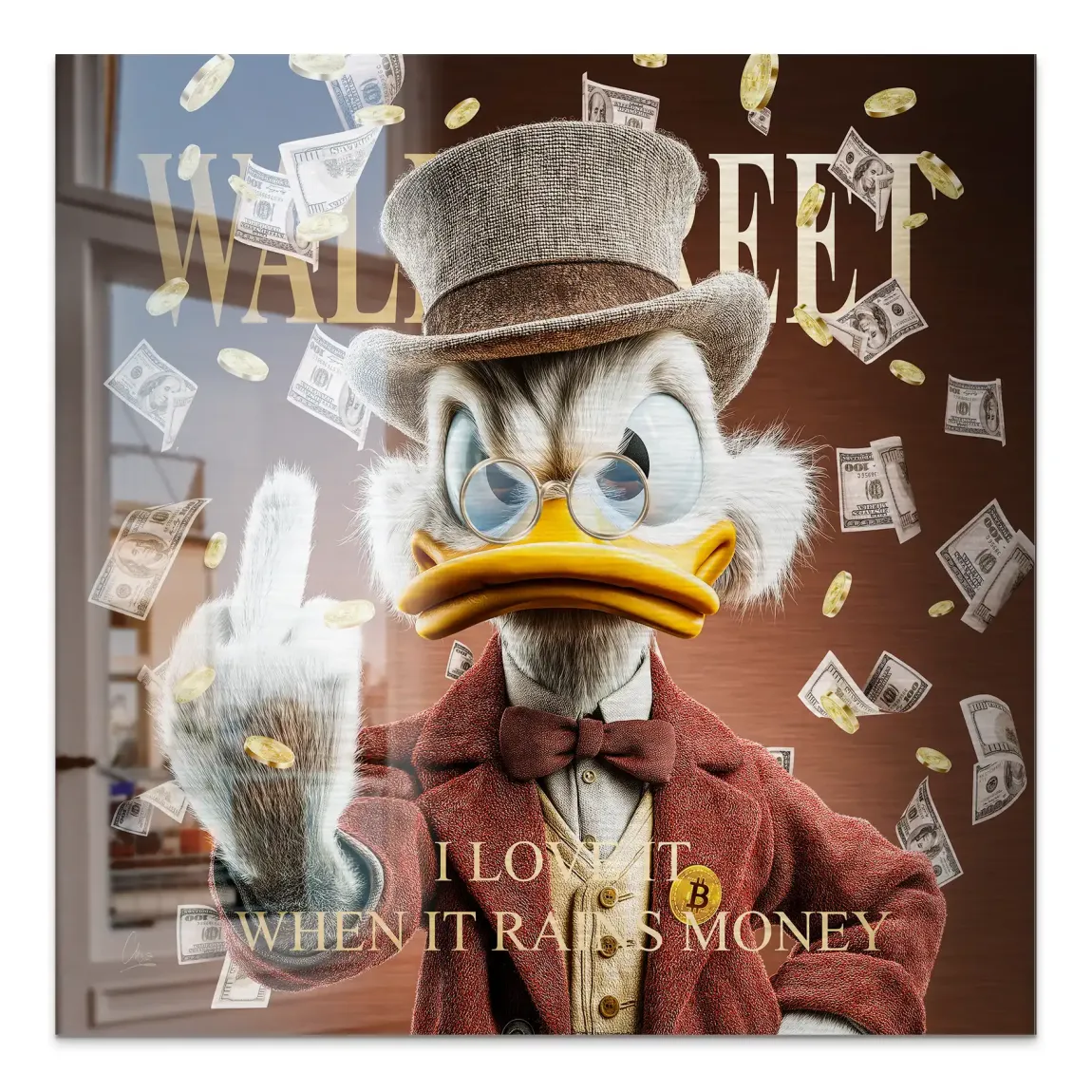 Money Empire Dagobert Duck Alu Gebürstet Bild