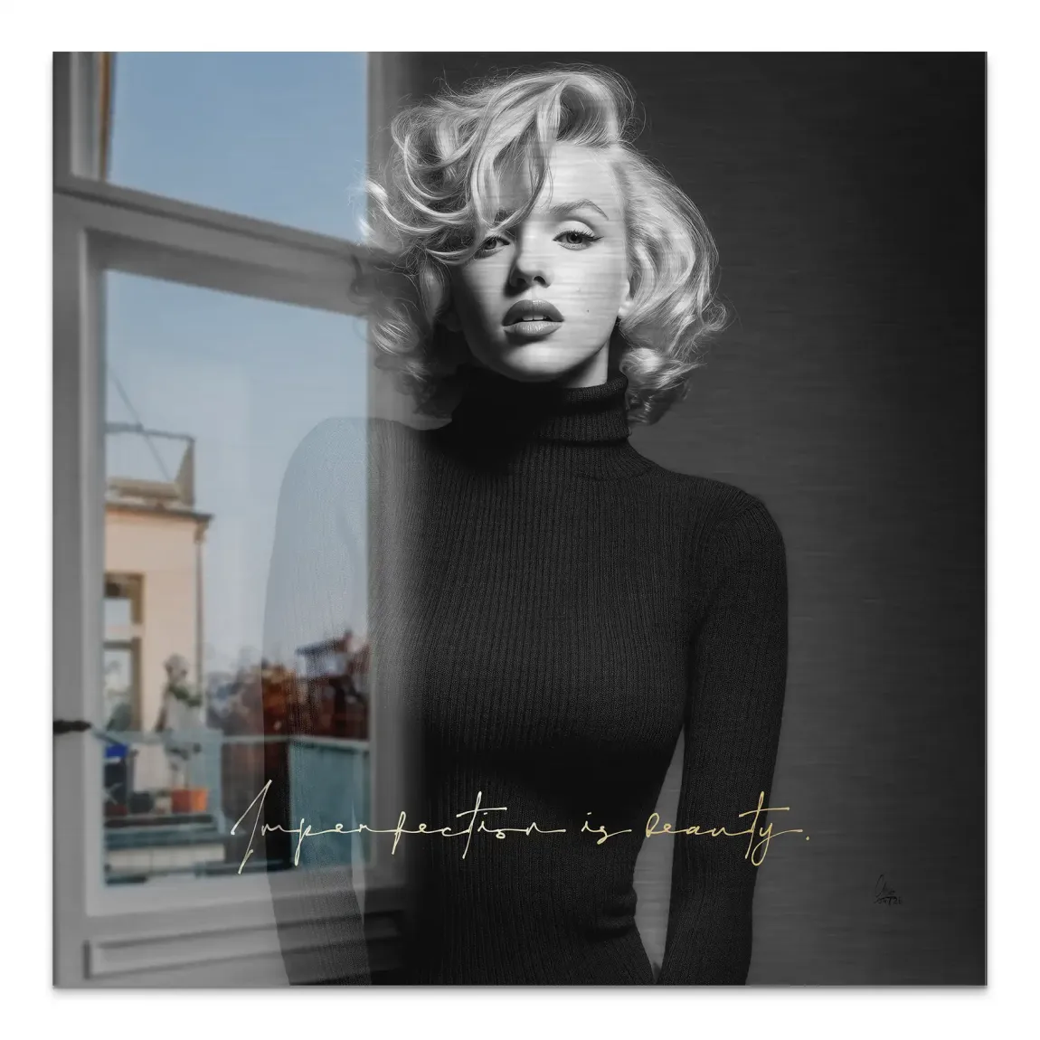 Marilyn Monroe Imperfection Aluminiumbild gebürstet