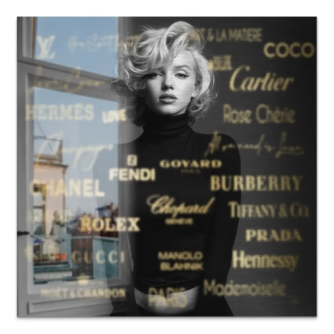Marilyn Monroe Luxury Alu Gebürstet Bild