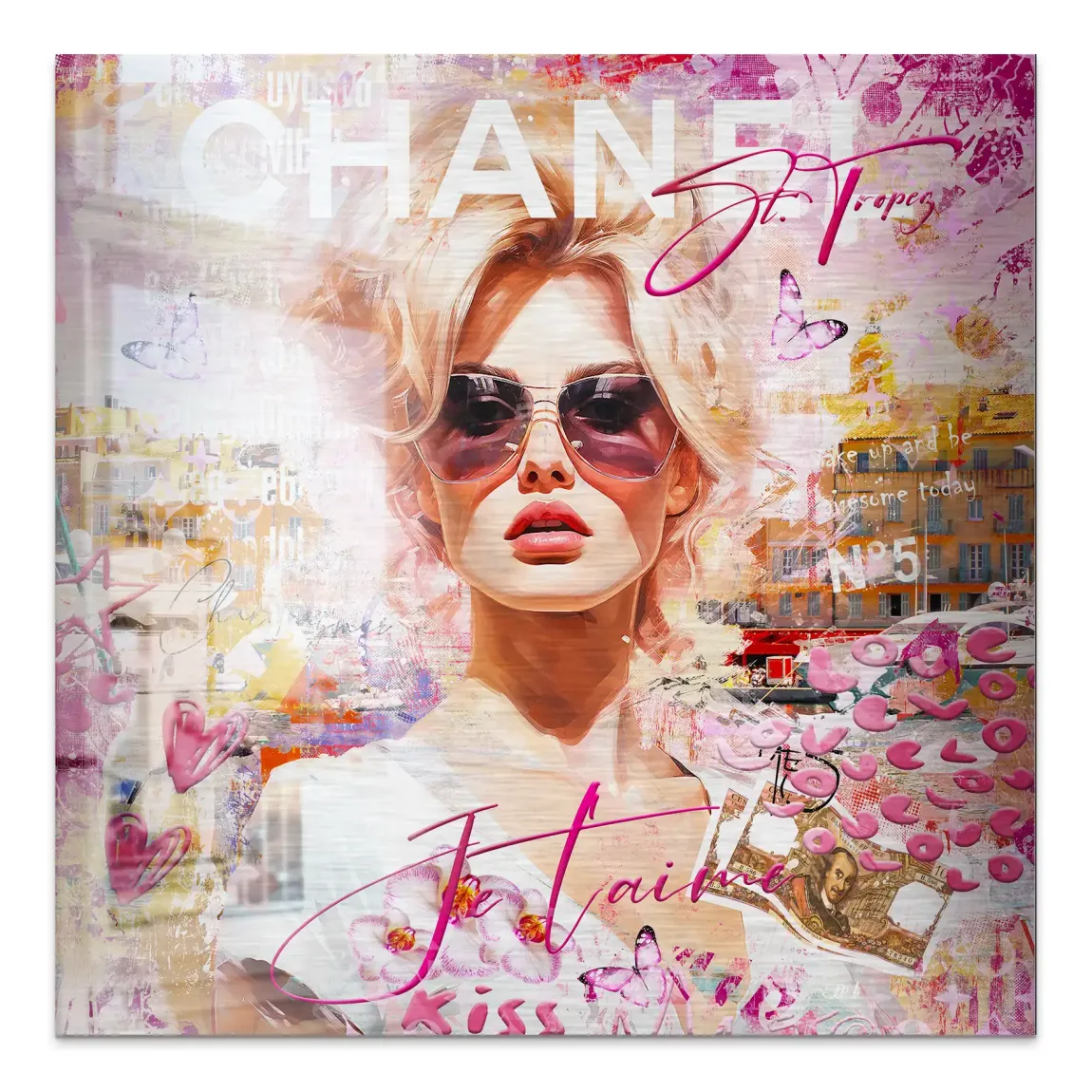 Bardot St Tropez Art Alu Gebürstet Bild