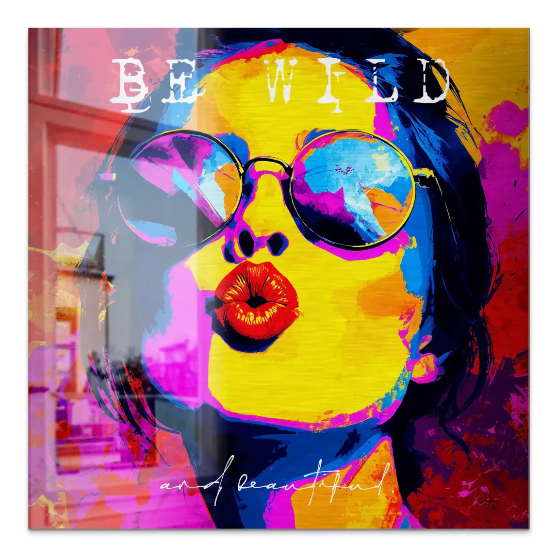 Be Wild Aluminiumbild gebürstet