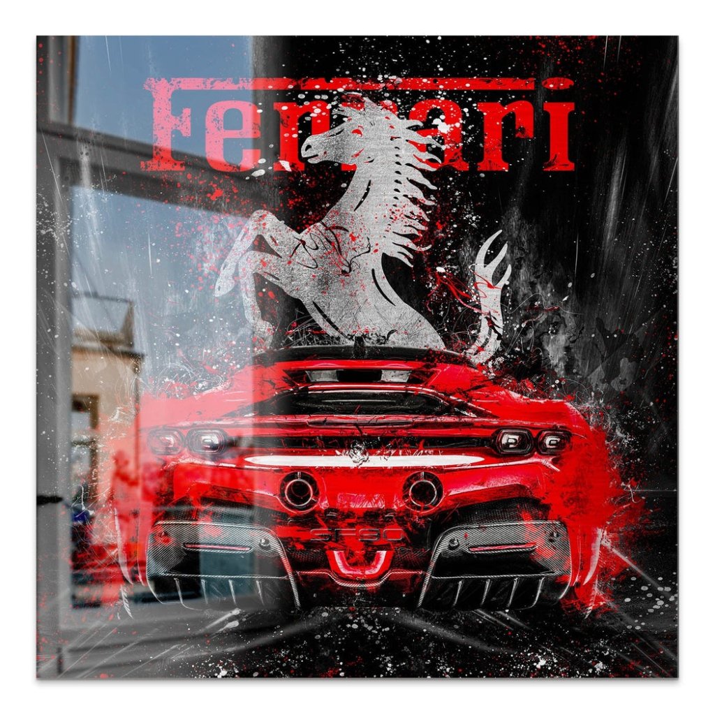 Ferrari SF90 Abstrakt Alu Gebürstet INGALERIE