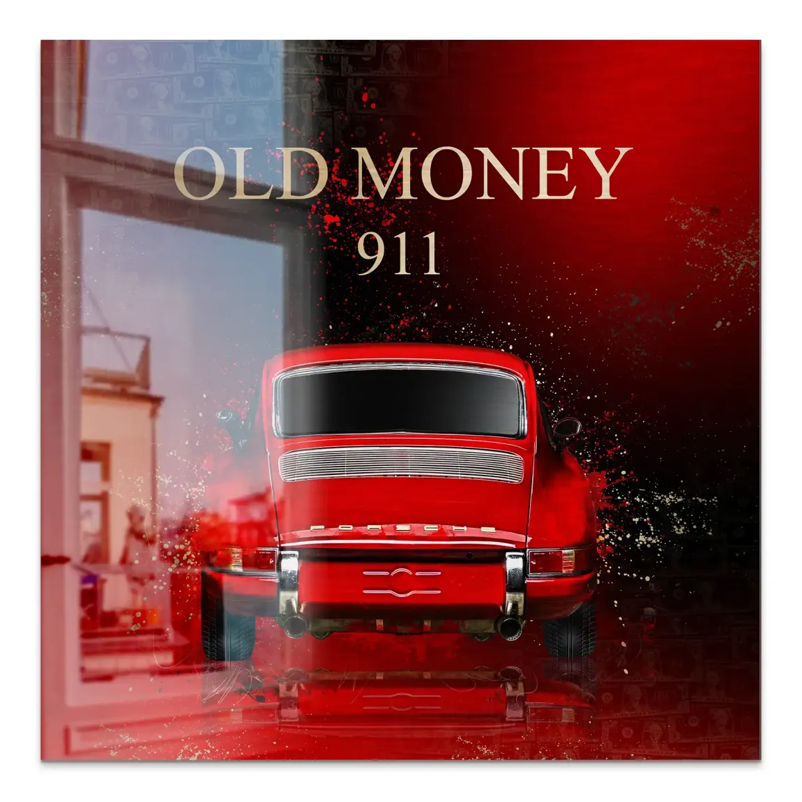 Red Elegance Porsche 911 Alu Gebürstet Bild - INGALERIE | Dein Onlineshop für moderne Wandbilder