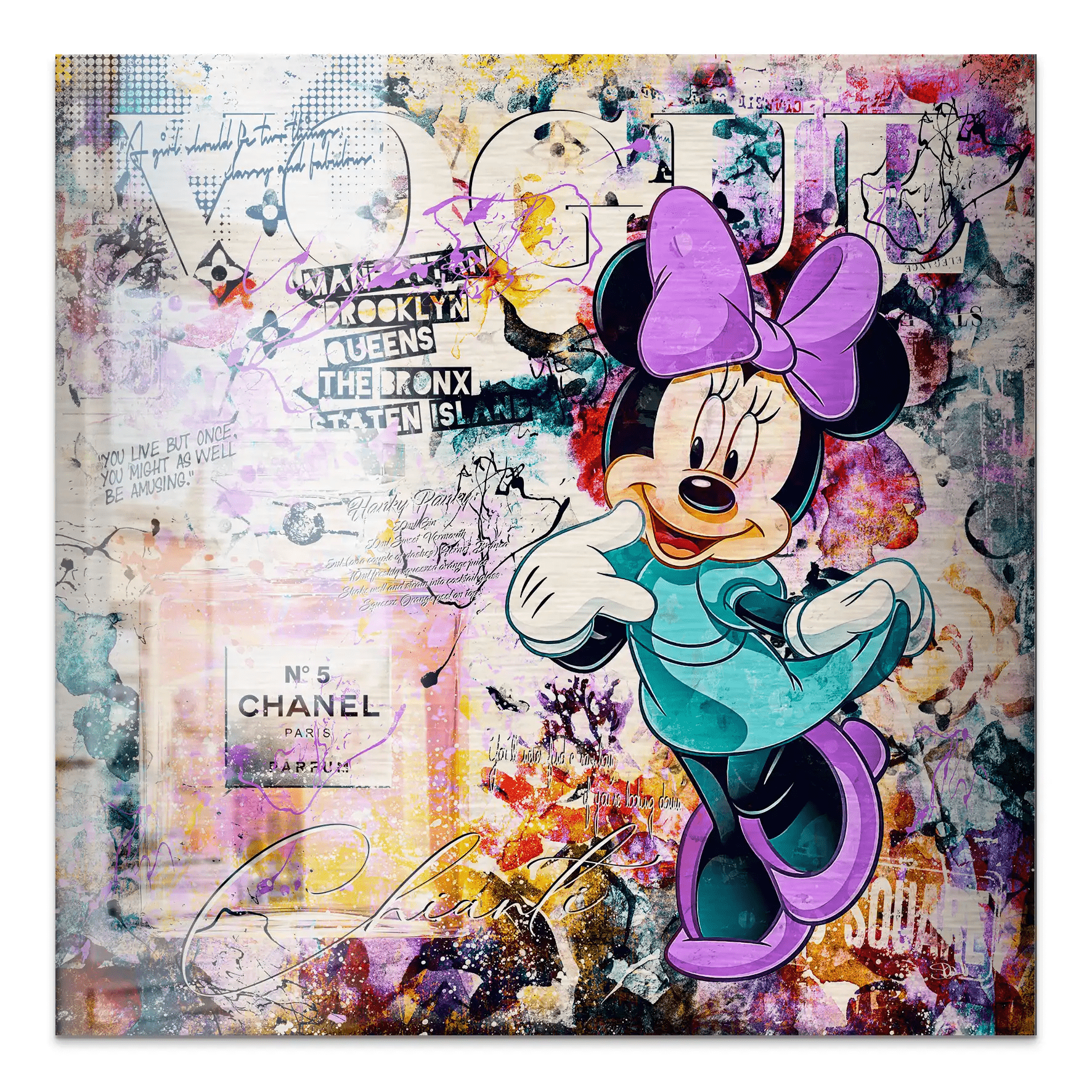 Minnie Chanel Art Nr.2 Alu Gebürstet INGALERIE