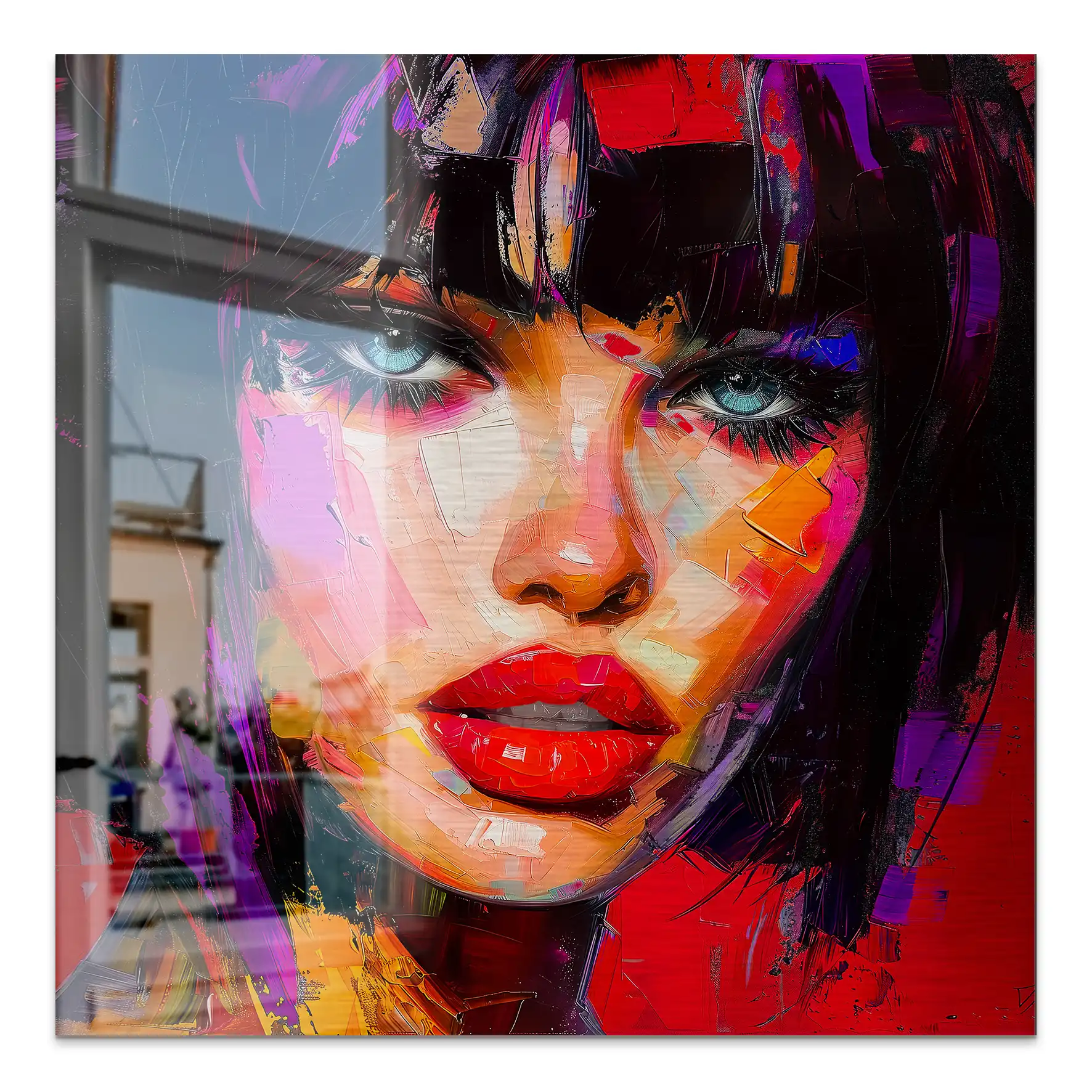 Abstrakt Red Beauty Alu Gebürstet Bild INGALERIE