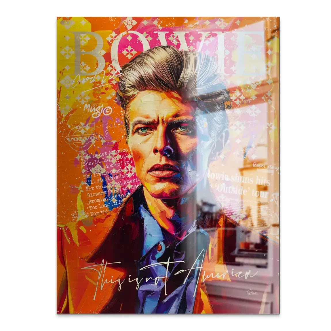 Bowie America Pop Art Aludibond Gebürstet INGALERIE