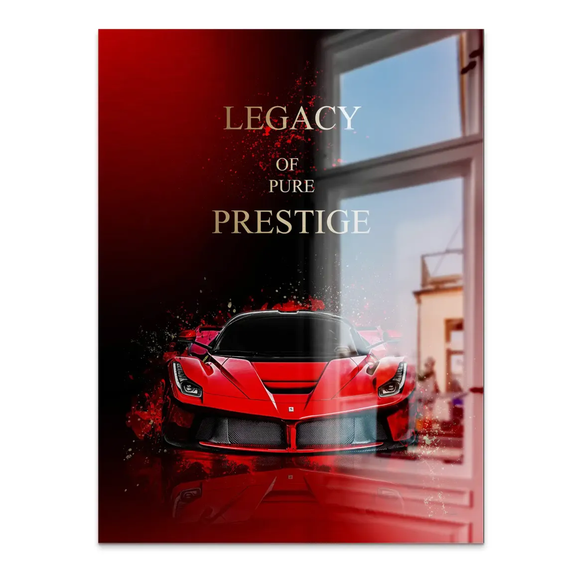 Red Prestige Ferrari Alu Gebürstet Bild