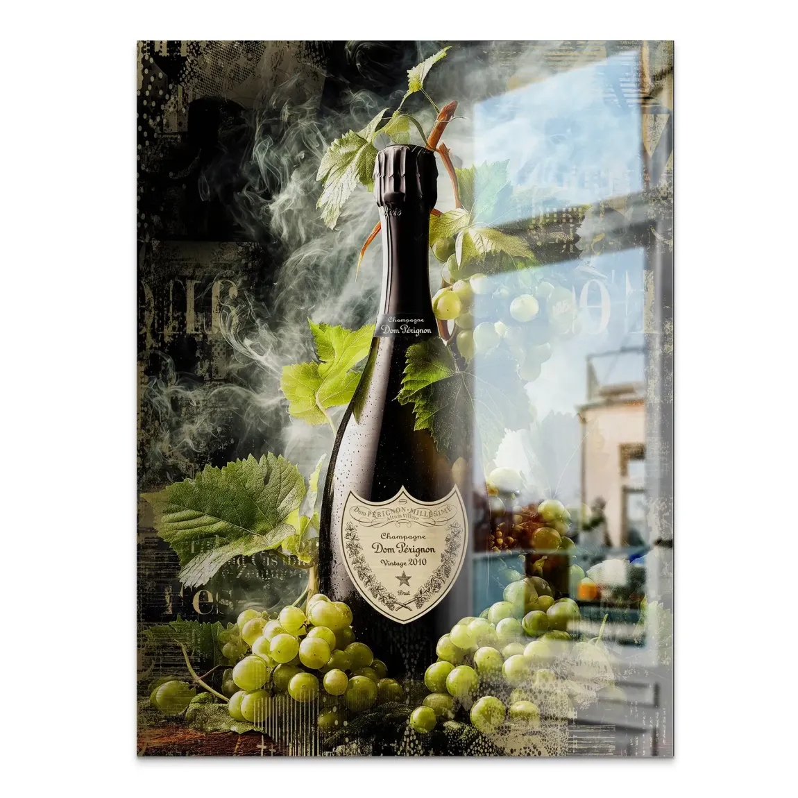 Champagner Reben Aluminiumbild gebürstet