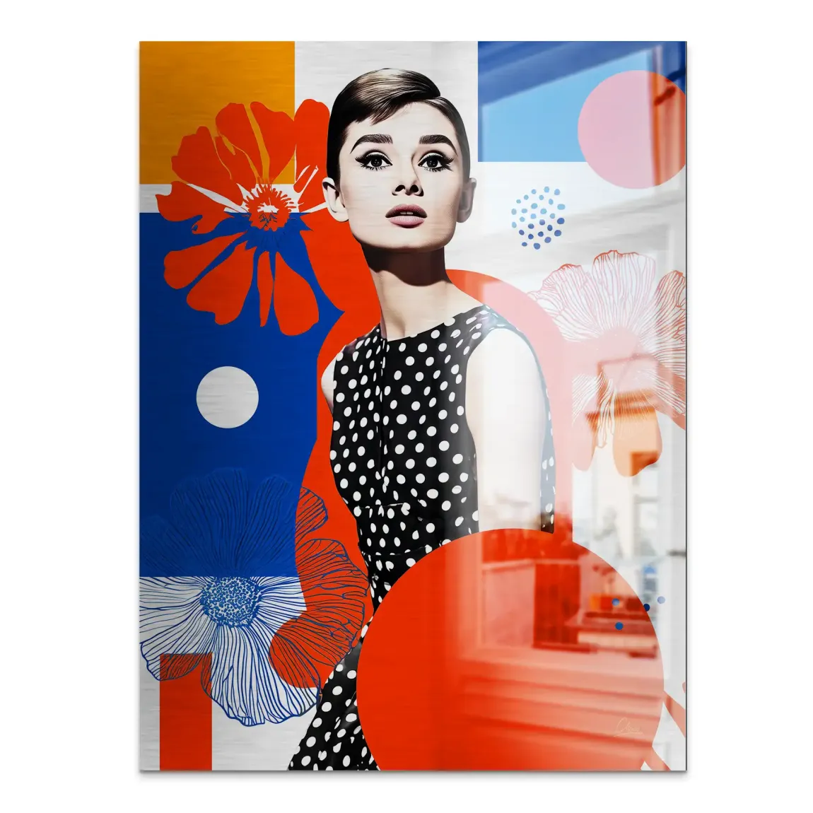 Audrey Hepburn Mod Muse Edition Aludibond Gebürstet INGALERIE