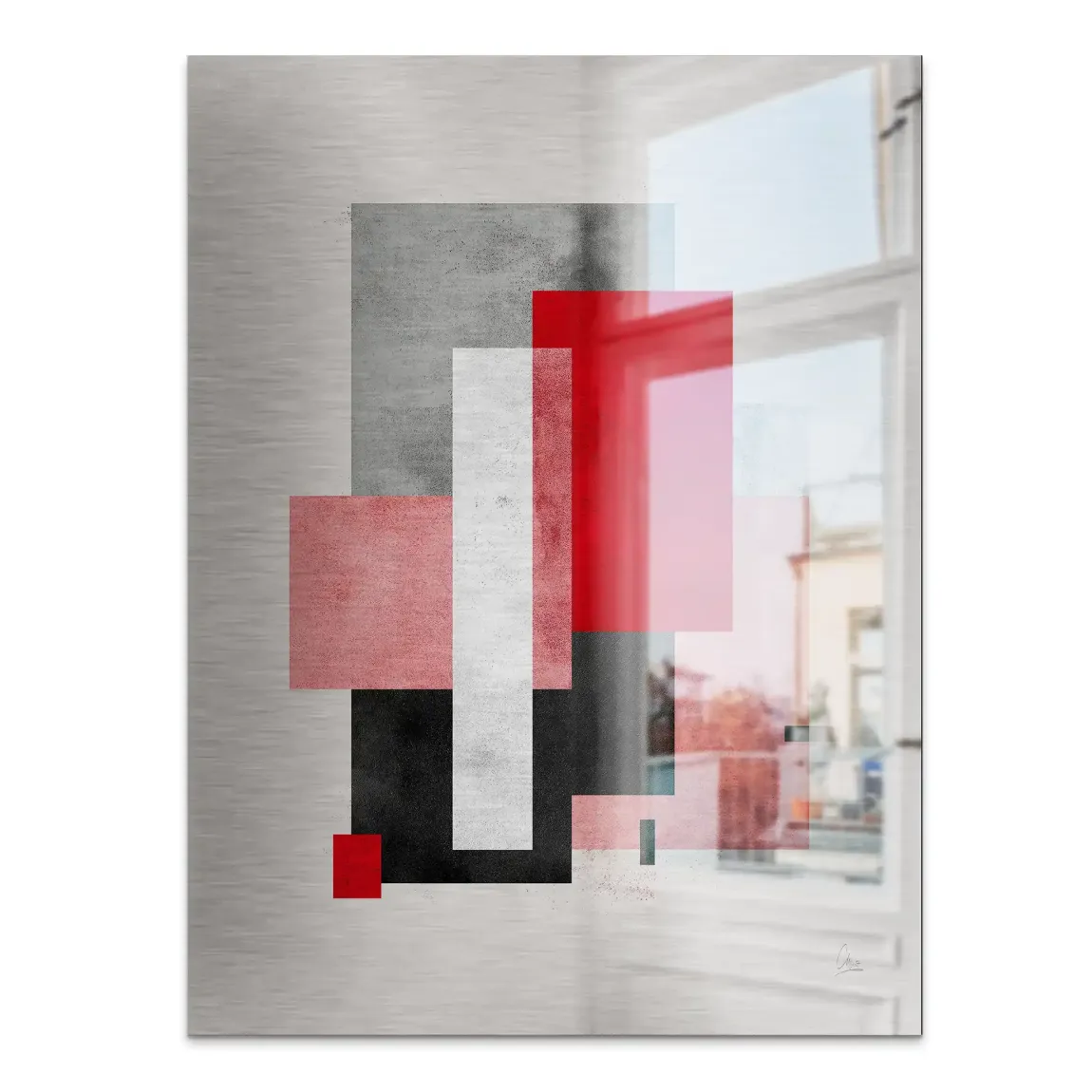 Geometric Aura Alu Gebürstet Bild