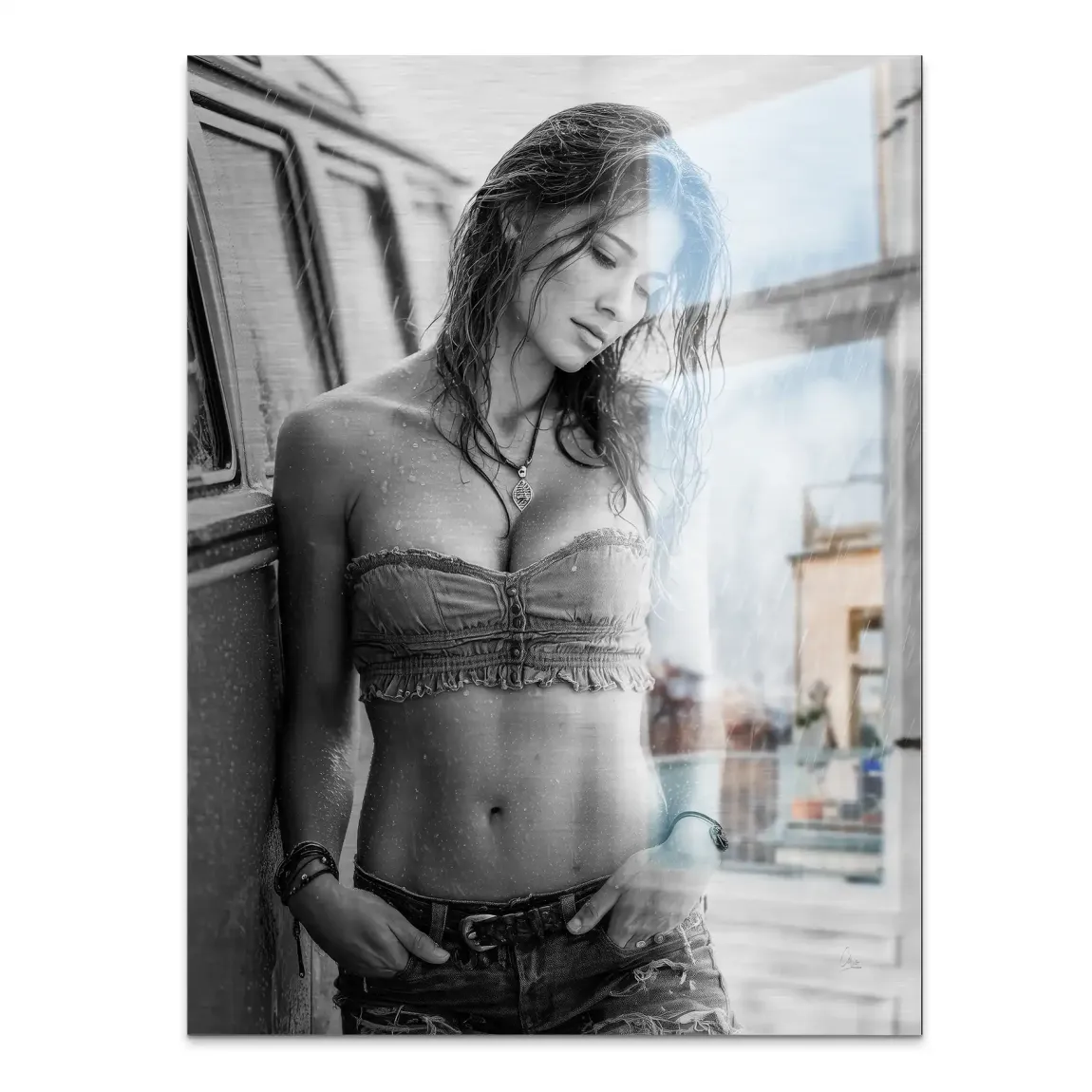 Summer Rain Alu Gebürstet Bild