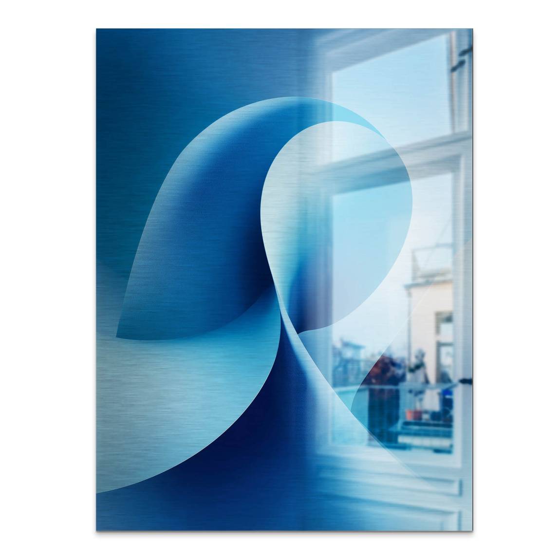 Blaue Welle Aluminiumbild gebürstet