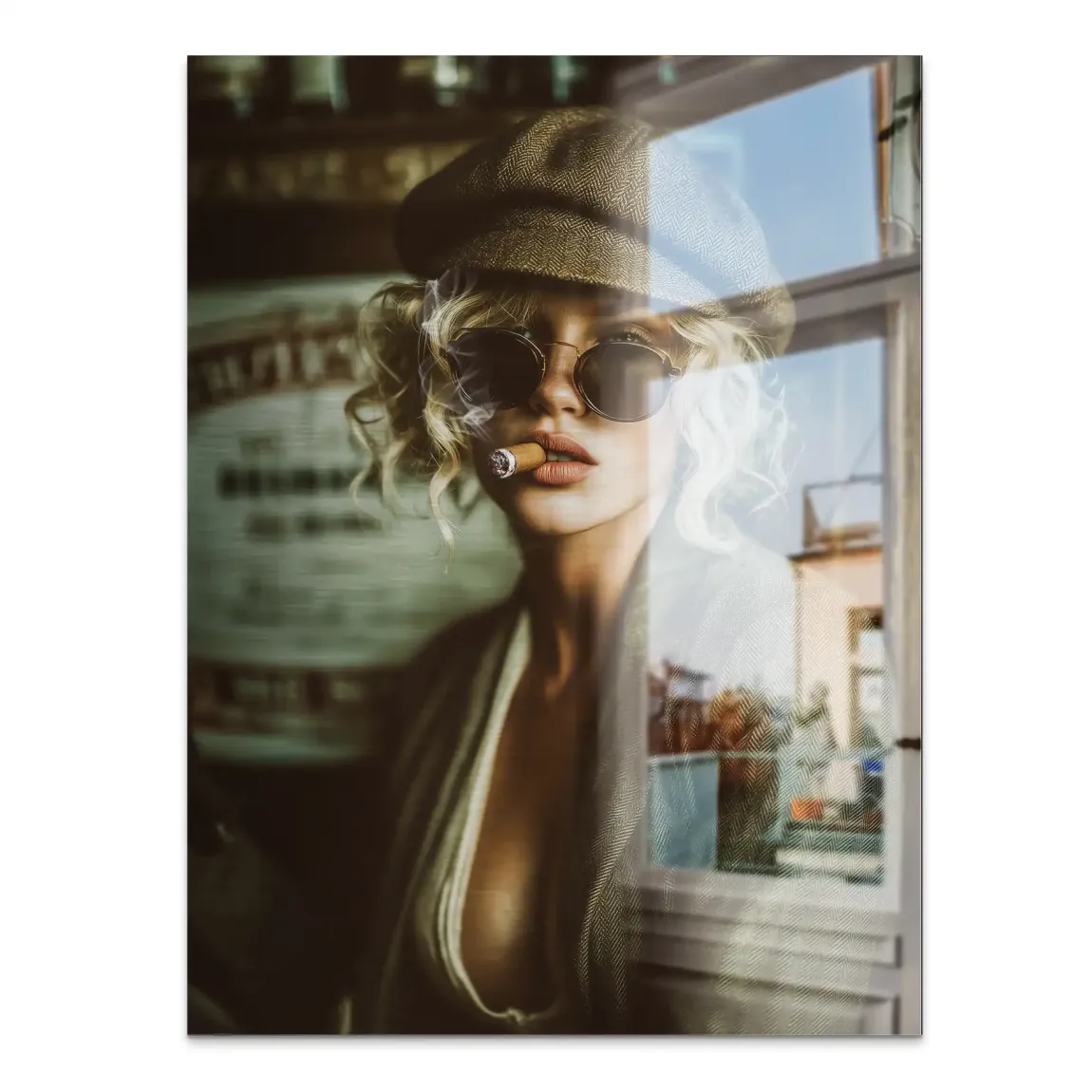 Smoked Confidence Lady Alu Gebürstet Bild
