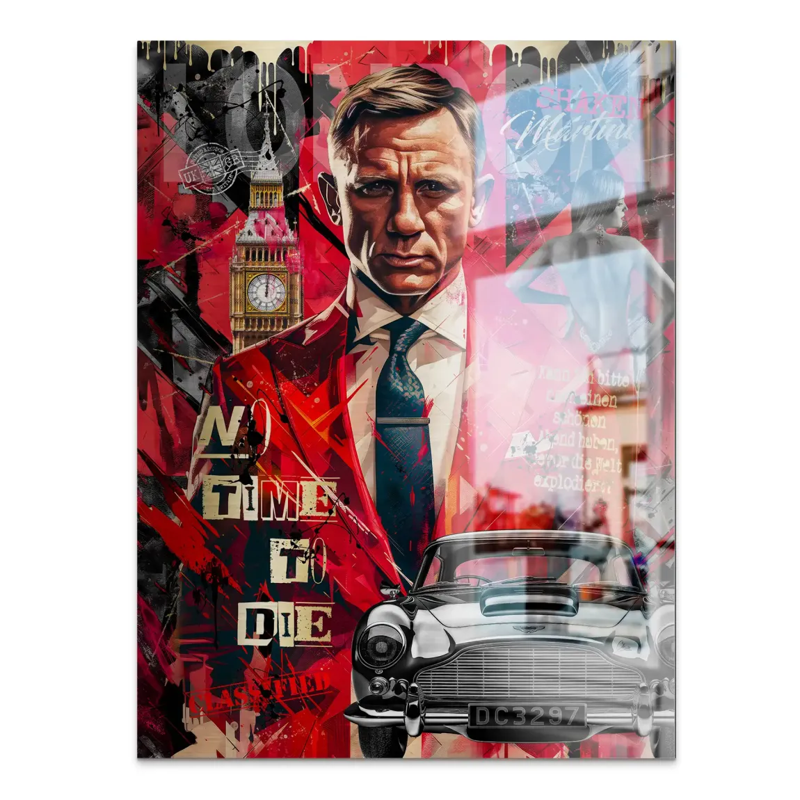 James Bond Vision London Alu Gebürstet Bild