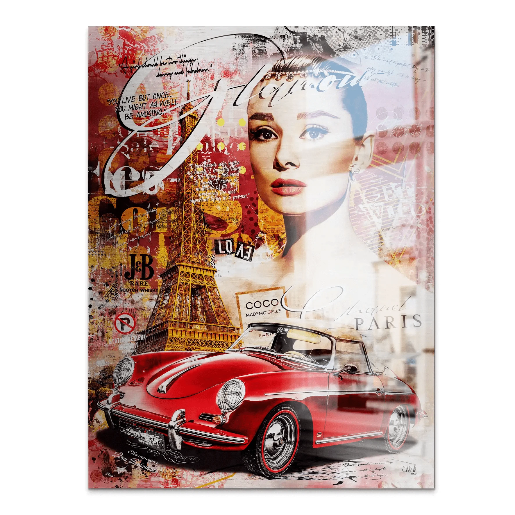 Audrey Paris Pop Art Aludibond Gebürstet INGALERIE