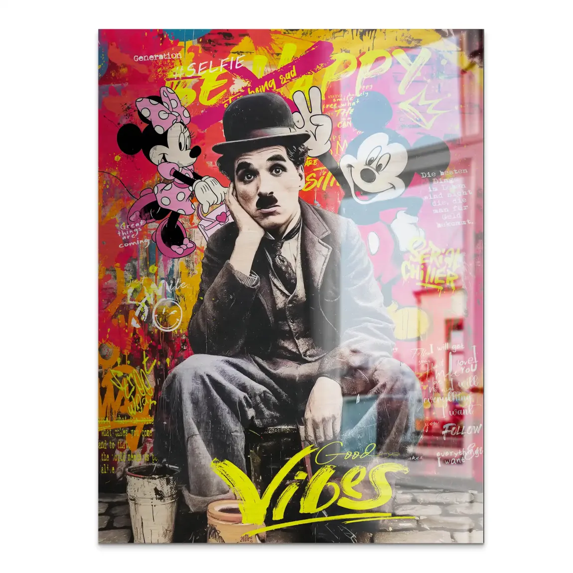 Legends Charlie & Micky Pop Art Aludibond Gebürstet INGALERIE