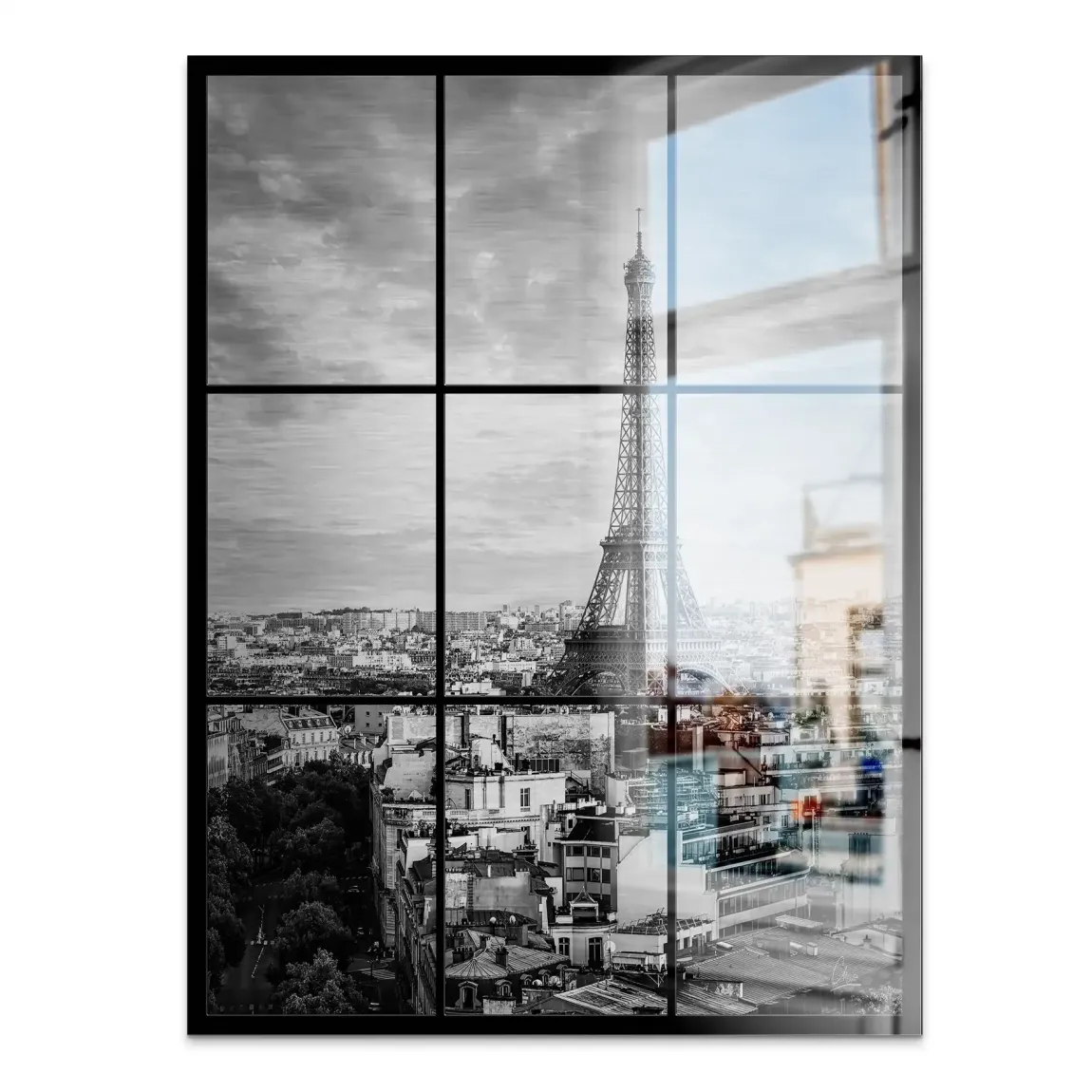 Eiffelturm über Paris Alu Gebürstet Bild