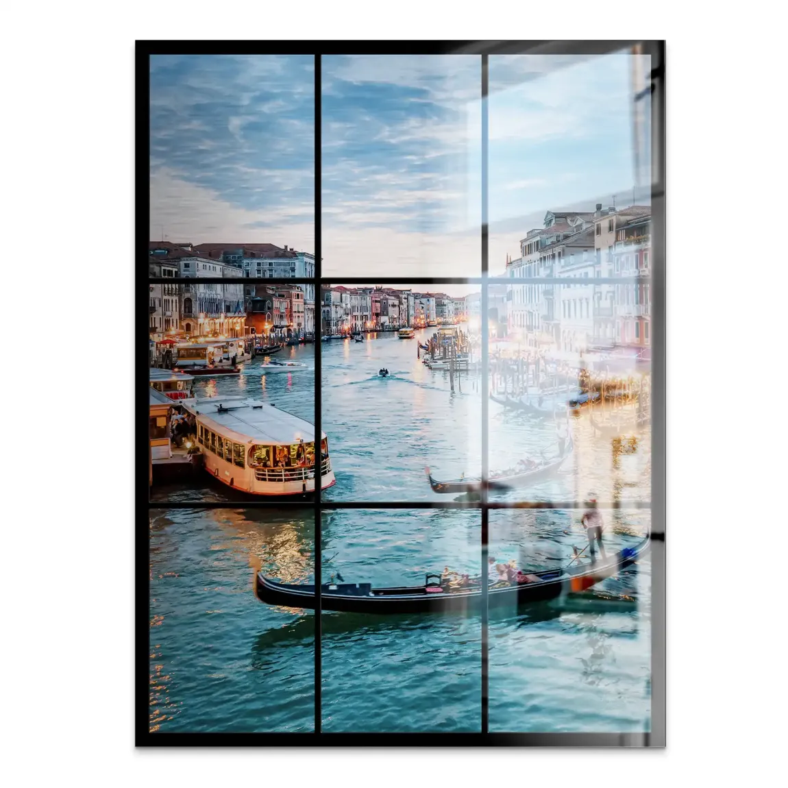 Lichter von Venedig Alu Gebürstet Bild