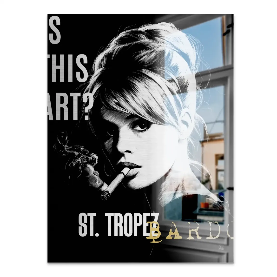 Brigitte Bardot Smoke Alu Gebürstet Bild